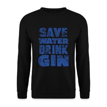 gin - Unisex Sweatshirt - black - Front - Alina (178cm) & Michal (187cm)