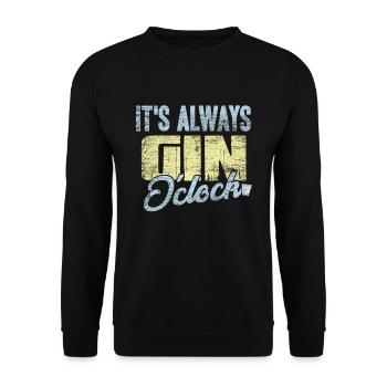 gin - Unisex Sweatshirt - black - Front - Alina (178cm) & Michal (187cm)