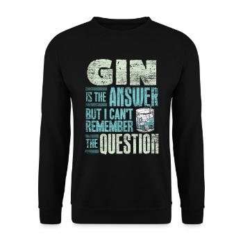 gin - Unisex Sweatshirt - black - Front - Alina (178cm) & Michal (187cm)