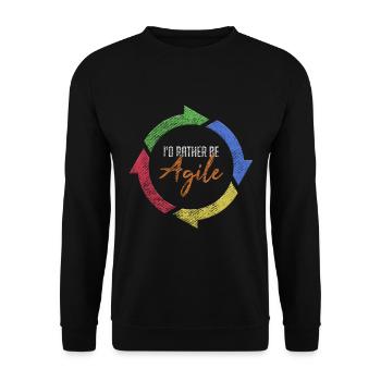 Agile Scrum Master Software Devops Coding - Unisex Sweatshirt - black - Front - Alina (178cm) & Michal (187cm)
