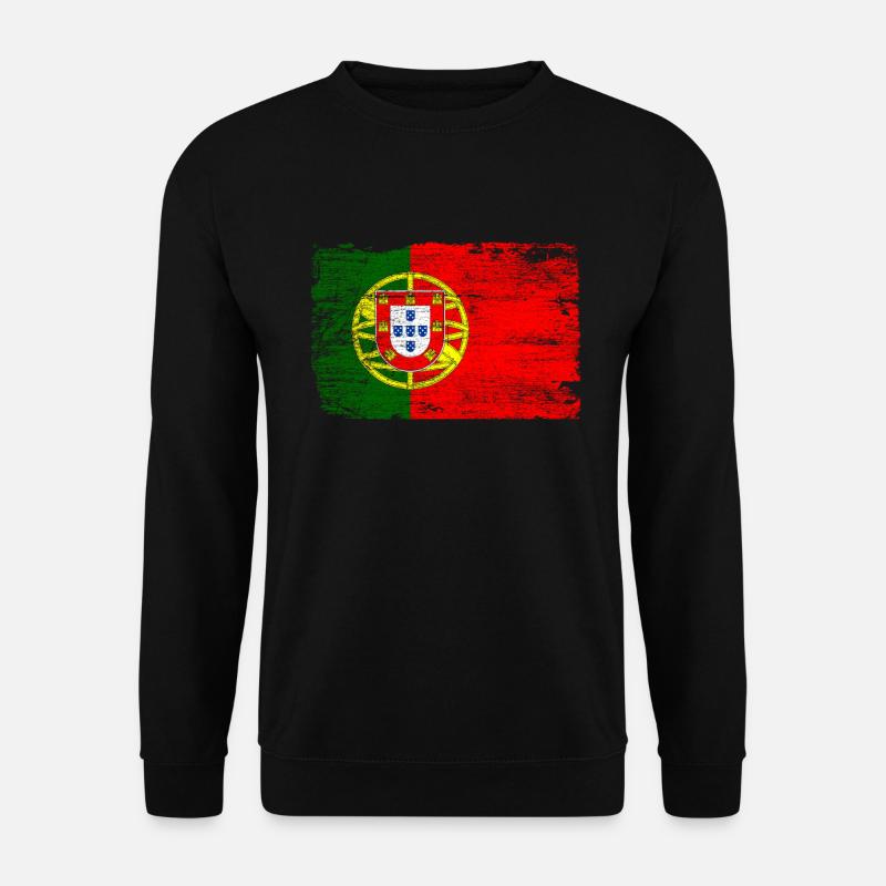 Portugal Flagge - Unisex Pullover - Schwarz