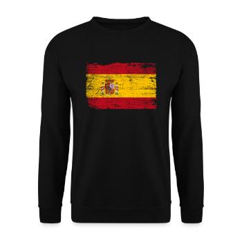 Spanien Flagge - Unisex Pullover - Schwarz - Vorne - Alina (178cm) & Michal (187cm)
