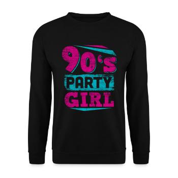 '90s Music Girls - Unisex Sweatshirt - black - Front - Alina (178cm) & Michal (187cm)
