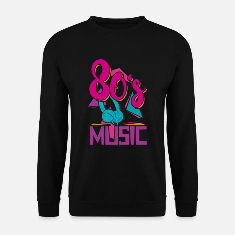 80er Jahre Musik - Unisex Pullover - Schwarz