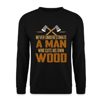 Papa bûcheron - Sweat-shirt Unisexe - noir - Devant - Alina (178cm) & Michal (187cm)