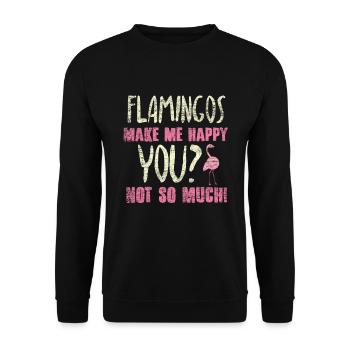 flamant - Sweat-shirt Unisexe - noir - Devant - Alina (178cm) & Michal (187cm)