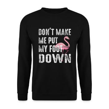 flamant - Sweat-shirt Unisexe - noir - Devant - Alina (178cm) & Michal (187cm)