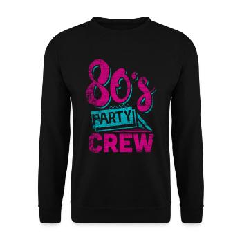 80s party crew - Unisex Sweatshirt - black - Front - Alina (178cm) & Michal (187cm)