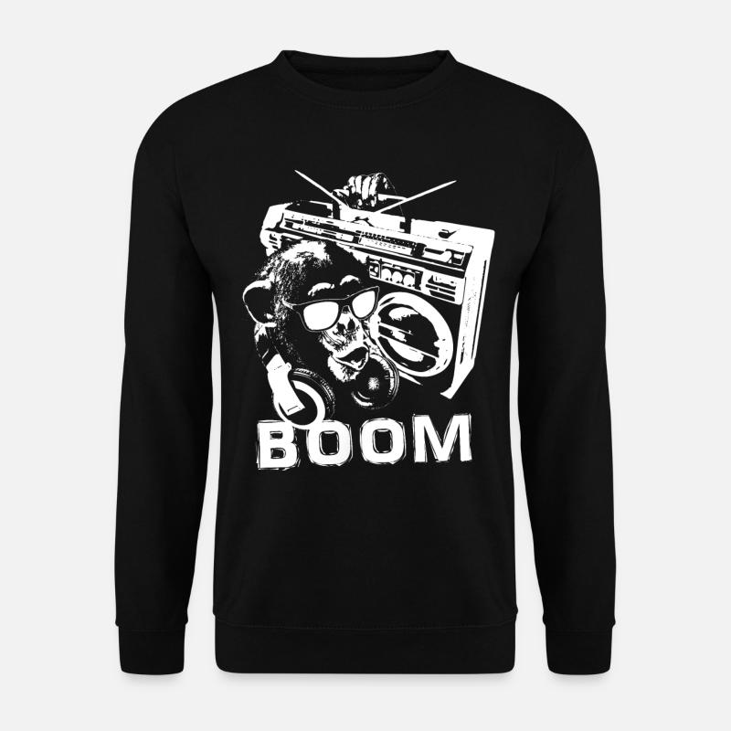 White Monkey Boombox - Unisex Sweatshirt - black