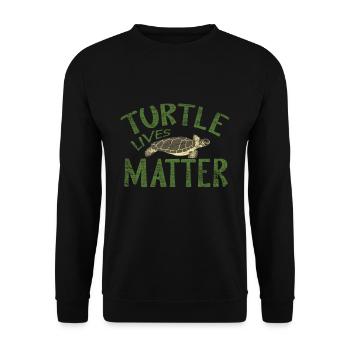 tortue - Sweat-shirt Unisexe - noir - Devant - Alina (178cm) & Michal (187cm)