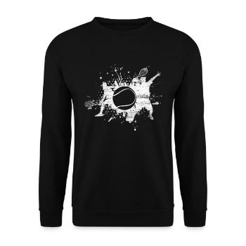 tennis - Unisex Sweatshirt - black - Front - Alina (178cm) & Michal (187cm)