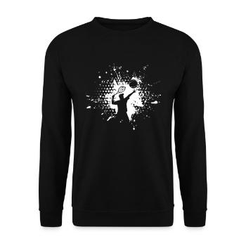 Tennis - Unisex Pullover - Schwarz - Vorne - Alina (178cm) & Michal (187cm)