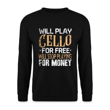 cello - Unisex Sweatshirt - black - Front - Alina (178cm) & Michal (187cm)