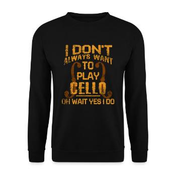cello - Unisex Sweatshirt - black - Front - Alina (178cm) & Michal (187cm)