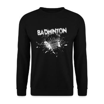 badminton - Unisex Sweatshirt - black - Front - Alina (178cm) & Michal (187cm)