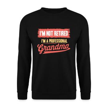 grand-mère - Sweat-shirt Unisexe - noir - Devant - Alina (178cm) & Michal (187cm)