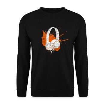 Écouteurs musique - Sweat-shirt Unisexe - noir - Devant - Alina (178cm) & Michal (187cm)