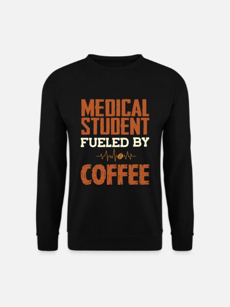 Arzt Medizin Student und Kaffee - Unisex Pullover - Schwarz