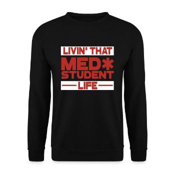 Étudiant en médecine - Sweat-shirt Unisexe - noir - Devant - Alina (178cm) & Michal (187cm)