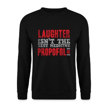 doctor - Unisex Sweatshirt - black - Front - Alina (178cm) & Michal (187cm)