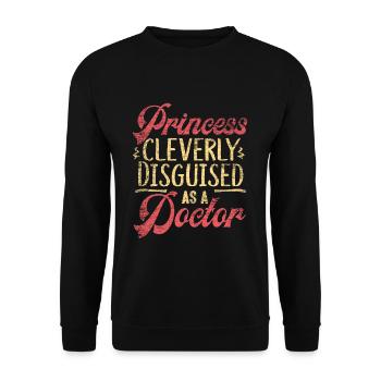 Ärztin - Unisex Pullover - Schwarz - Vorne - Alina (178cm) & Michal (187cm)