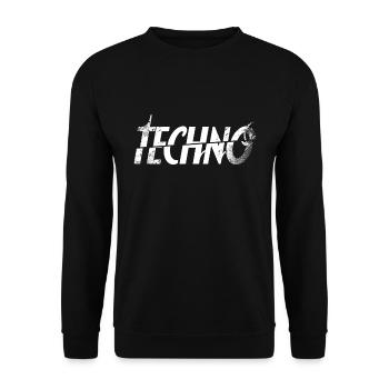 Techno - Sweat-shirt Unisexe - noir - Devant - Alina (178cm) & Michal (187cm)