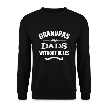 Opa - Unisex Pullover - Schwarz - Vorne - Alina (178cm) & Michal (187cm)