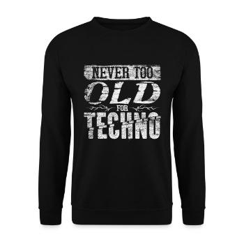Techno - Unisex Sweatshirt - black - Front - Alina (178cm) & Michal (187cm)