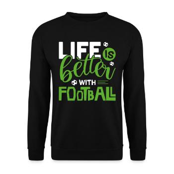 Soccer - Unisex Sweatshirt - black - Front - Alina (178cm) & Michal (187cm)