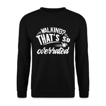 Rollstuhl - Unisex Pullover - Schwarz - Vorne - Alina (178cm) & Michal (187cm)