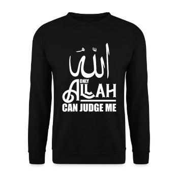 Islam Allah - Unisex Sweatshirt - black - Front - Alina (178cm) & Michal (187cm)