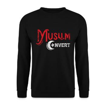 Muslim - Unisex Sweatshirt - black - Front - Alina (178cm) & Michal (187cm)