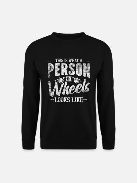 Rollstuhl Rolli Rollifahrer - Unisex Pullover - Schwarz