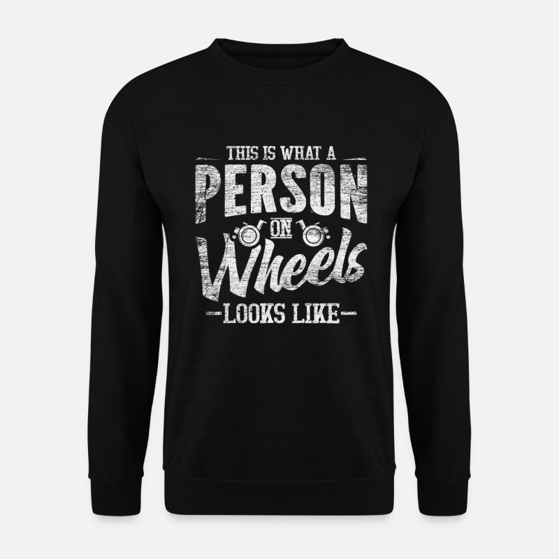 Rollstuhl Rolli Rollifahrer - Unisex Pullover - Schwarz