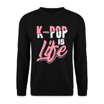 K-Pop - Unisex Pullover - Schwarz - Vorne - Alina (178cm) & Michal (187cm)