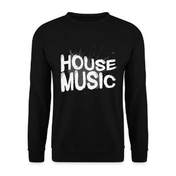 House Musik - Unisex Pullover - Schwarz - Vorne - Alina (178cm) & Michal (187cm)