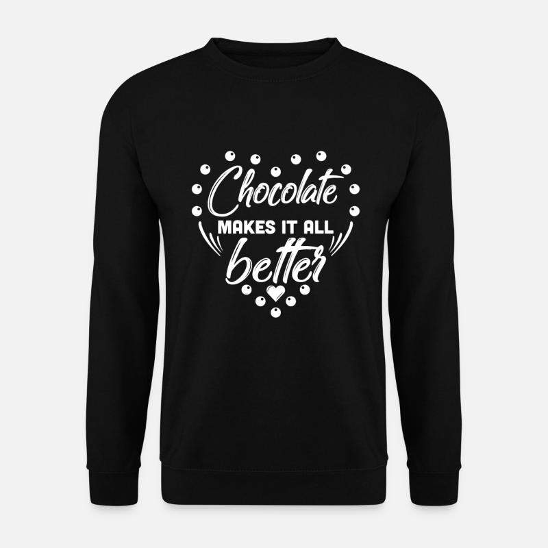 chocolate - Unisex Sweatshirt - black