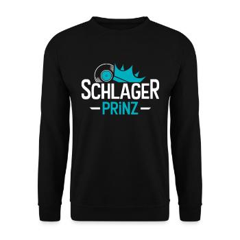 Schlager Prinz - Unisex Pullover - Schwarz - Vorne - Alina (178cm) & Michal (187cm)