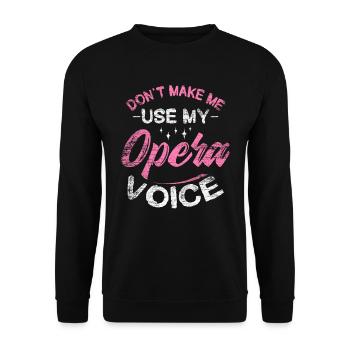 singer - Unisex Sweatshirt - black - Front - Alina (178cm) & Michal (187cm)