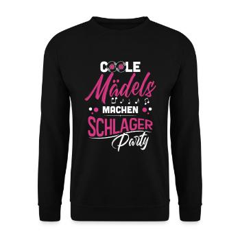 Schlager girls - Unisex Sweatshirt - black - Front - Alina (178cm) & Michal (187cm)