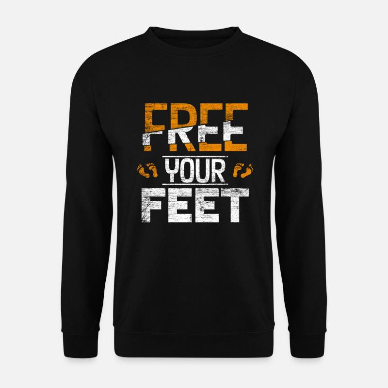 Barfuß Füße - Unisex Pullover - Schwarz