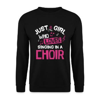 Chanteuse de choeur - Sweat-shirt Unisexe - noir - Devant - Alina (178cm) & Michal (187cm)
