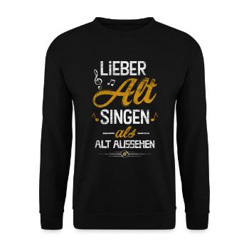 Chor Sänger - Unisex Pullover - Schwarz - Vorne - Alina (178cm) & Michal (187cm)