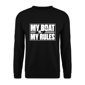 Sailing boat - Unisex Sweatshirt - black - Front - Alina (178cm) & Michal (187cm)