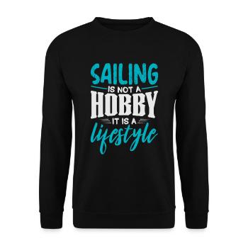 navigation à voile - Sweat-shirt Unisexe - noir - Devant - Alina (178cm) & Michal (187cm)