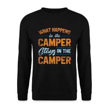 Camper van - Unisex Sweatshirt - black - Front - Alina (178cm) & Michal (187cm)