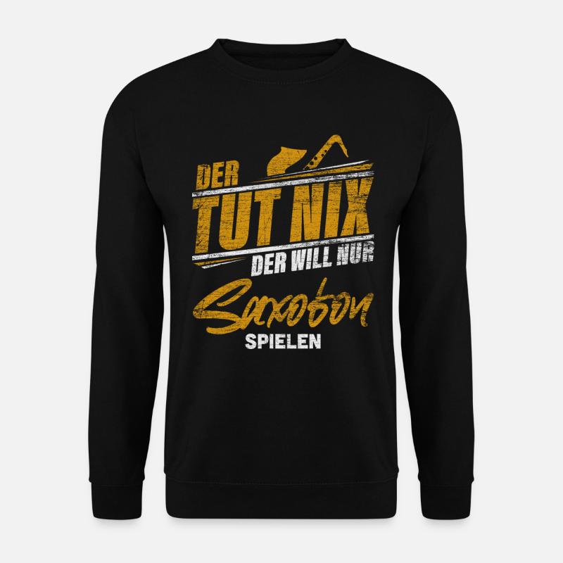 Saxofon - Unisex Pullover - Schwarz