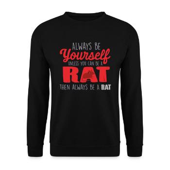 rat - Sweat-shirt Unisexe - noir - Devant - Alina (178cm) & Michal (187cm)
