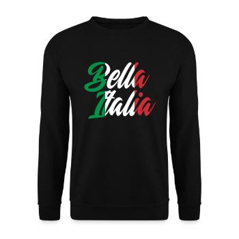 Italy - Unisex Sweatshirt - black - Front - Alina (178cm) & Michal (187cm)