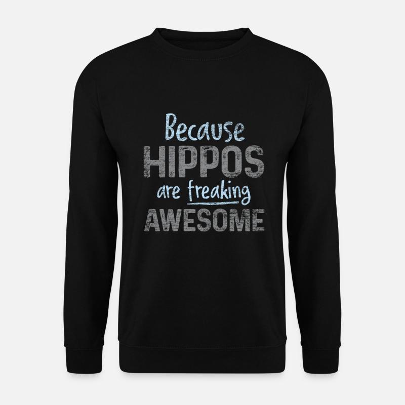 Nilpferd - Unisex Pullover - Schwarz